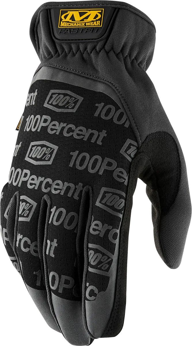 100% Fastfit Gloves - Black - Large 100-MFF-05-010