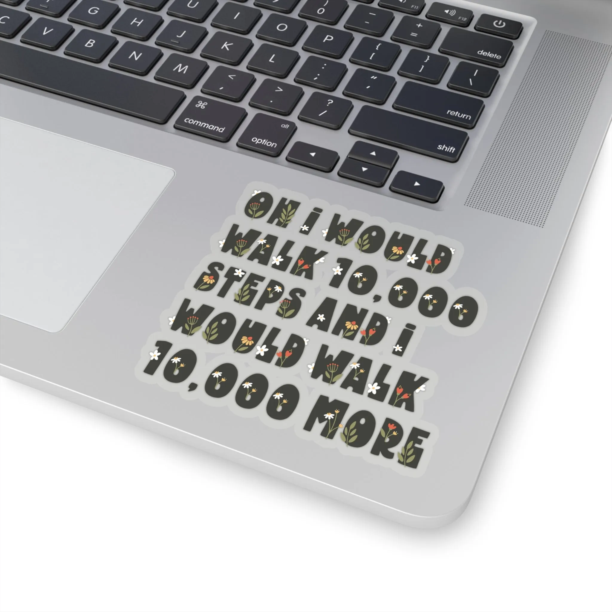 10,000 Steps Funny Fitness Tracker Sticker | Water Bottle Transparent Sticker | Walking Workout Vinyl Sticker | Kiss-Cut Stickers