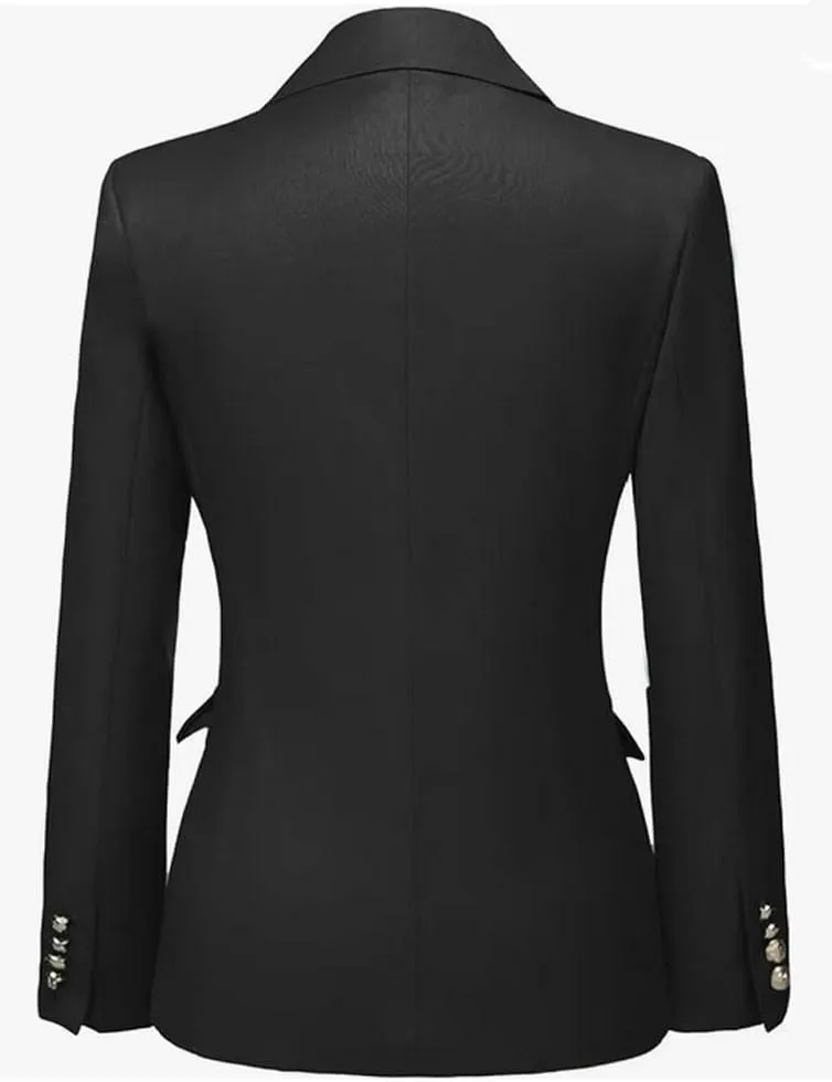 2 PC Double Breasted Pants Suit for Women Notch Lapel Office Lady Suit for Work Business Suit Prom Suit