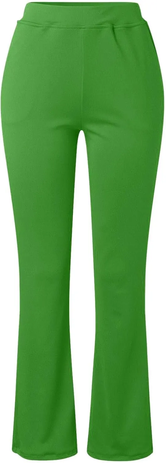 2024 Work Pants Women High Waist Dress Pant Business Casual Outfits 4 Way Stretch Bootleg Yoga Pants Workout Slacks