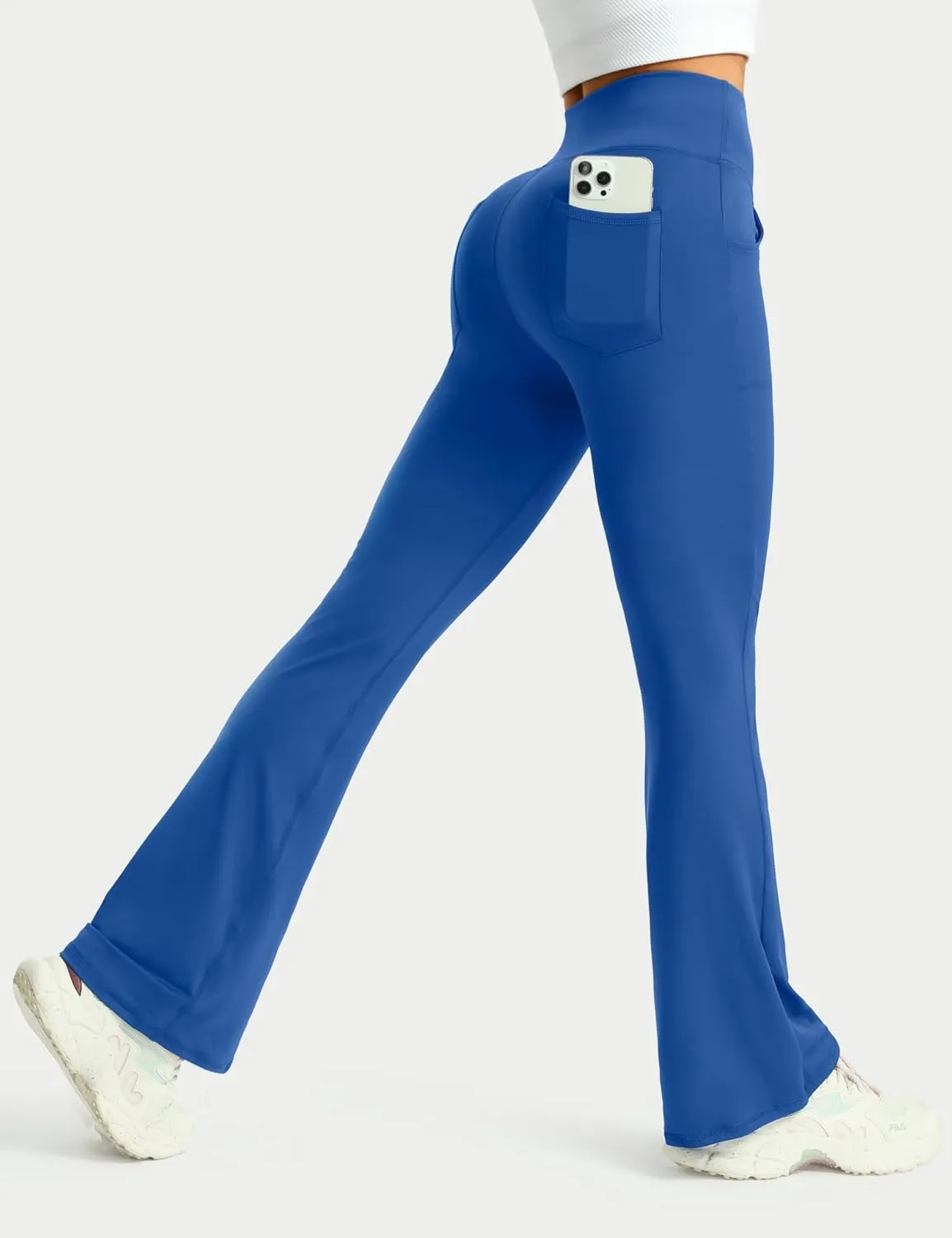 3 Packs Womens High Waist Flare Pants-Flare Yoga PantsYoga Pants with Pockets - High Waist and Wide Leg