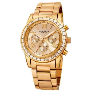 Akribos Xxiv Lumin  Multifunction Gold Dial Men's Watch AK943YG