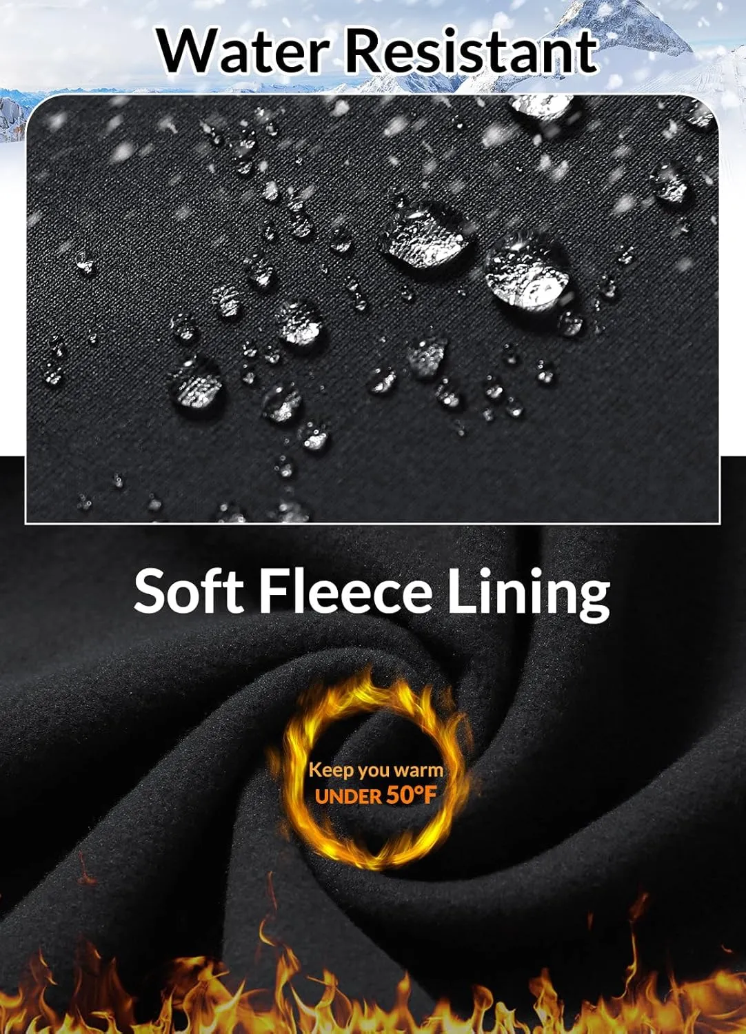 baleaf Women's Fleece Lined Pants Water Resistant Winter Thermal Warm Flare Leggings Bell Bottom Yoga Pants with Pockets