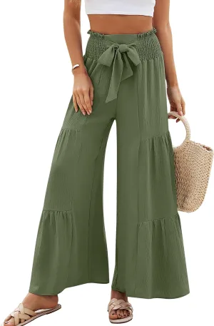 Blooming Jelly Women Casual Pants Wide Leg Trousers High Waisted Pant Trendy Vacation Outift 2025