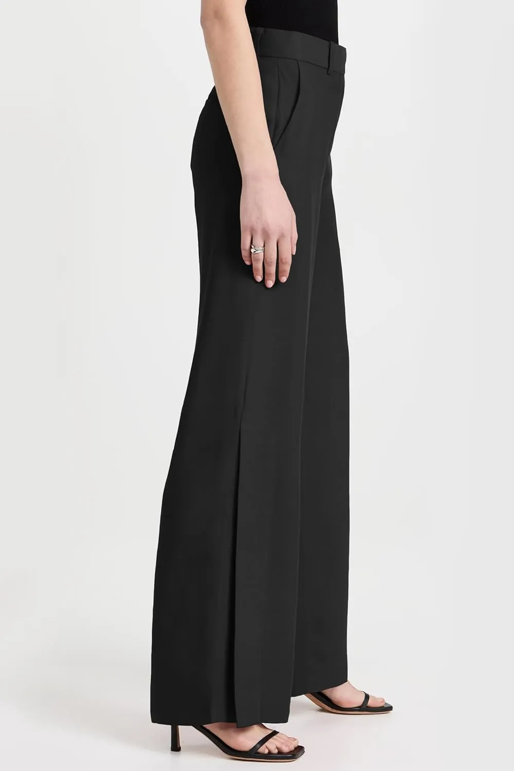 Cicy Bell Womens Side Split Dress Pants Elastic High Waisted Wide Leg Business Casual Trousers with Pockets