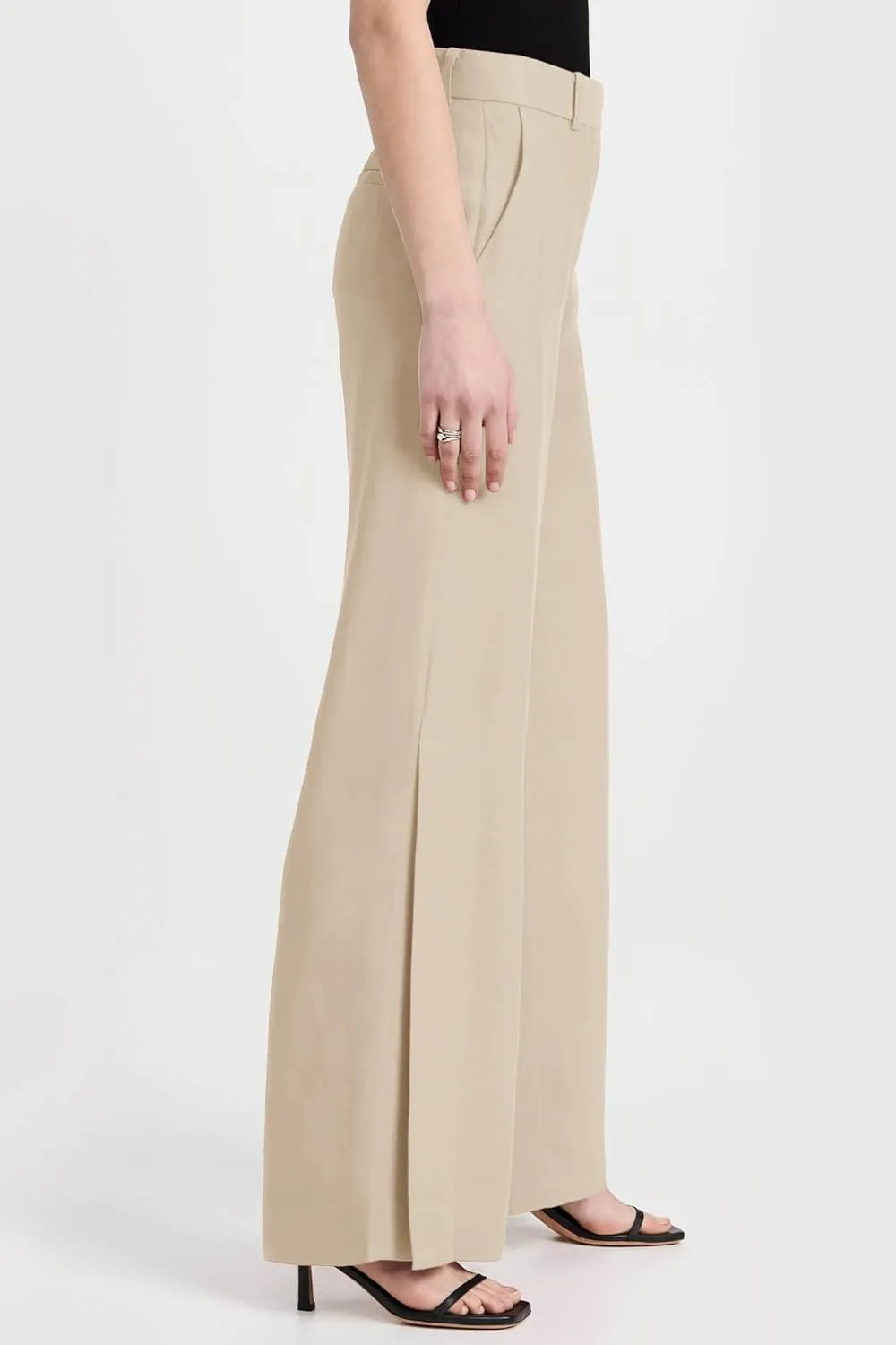 Cicy Bell Womens Side Split Dress Pants Elastic High Waisted Wide Leg Business Casual Trousers with Pockets