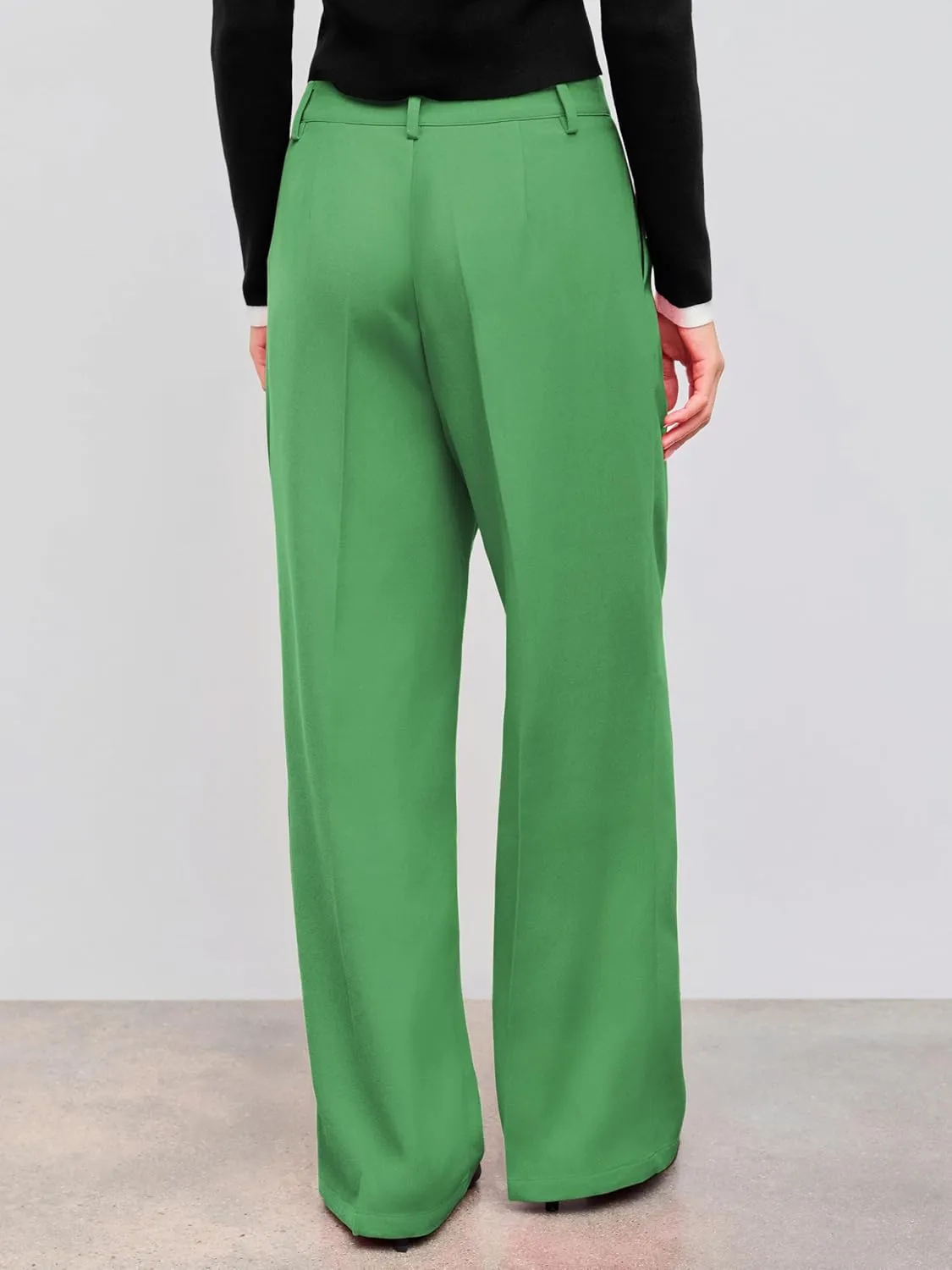 CIDER High Waist Pleated Wide Leg Pants