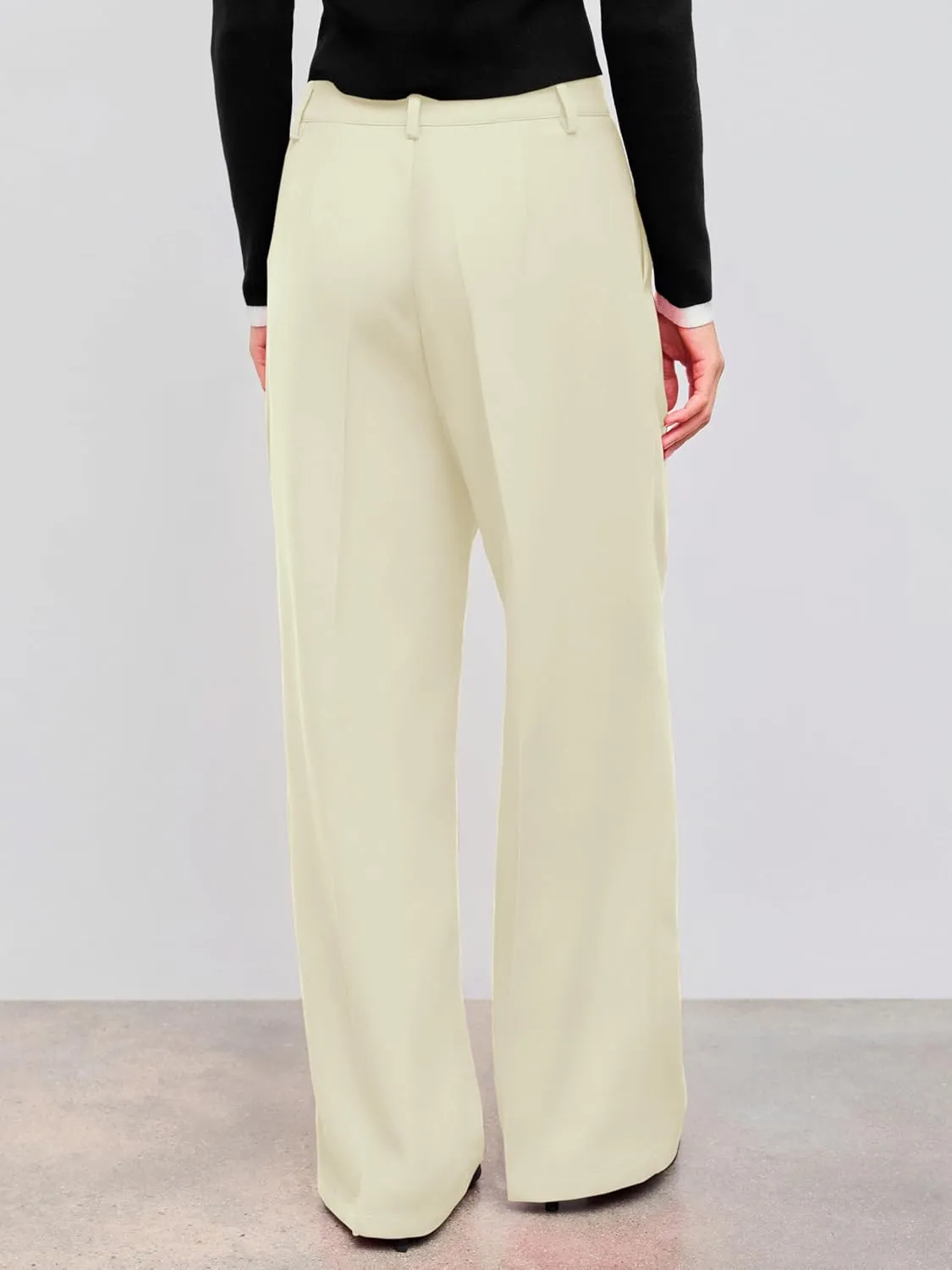CIDER High Waist Pleated Wide Leg Pants