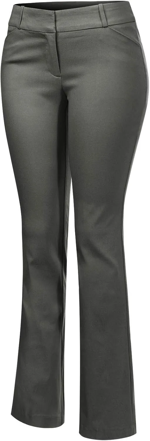 Design by Olivia Women's High Waist Comfy Stretchy Bootcut Trouser Pants