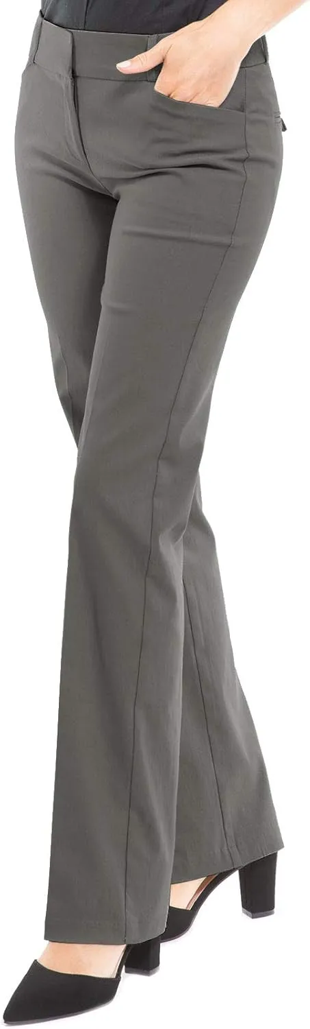 Design by Olivia Women's High Waist Comfy Stretchy Bootcut Trouser Pants