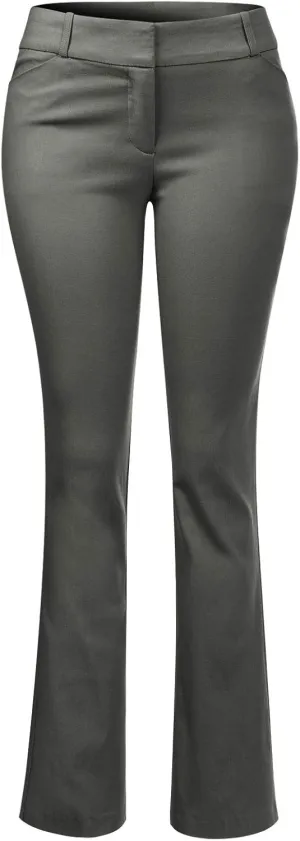 Design by Olivia Women's High Waist Comfy Stretchy Bootcut Trouser Pants