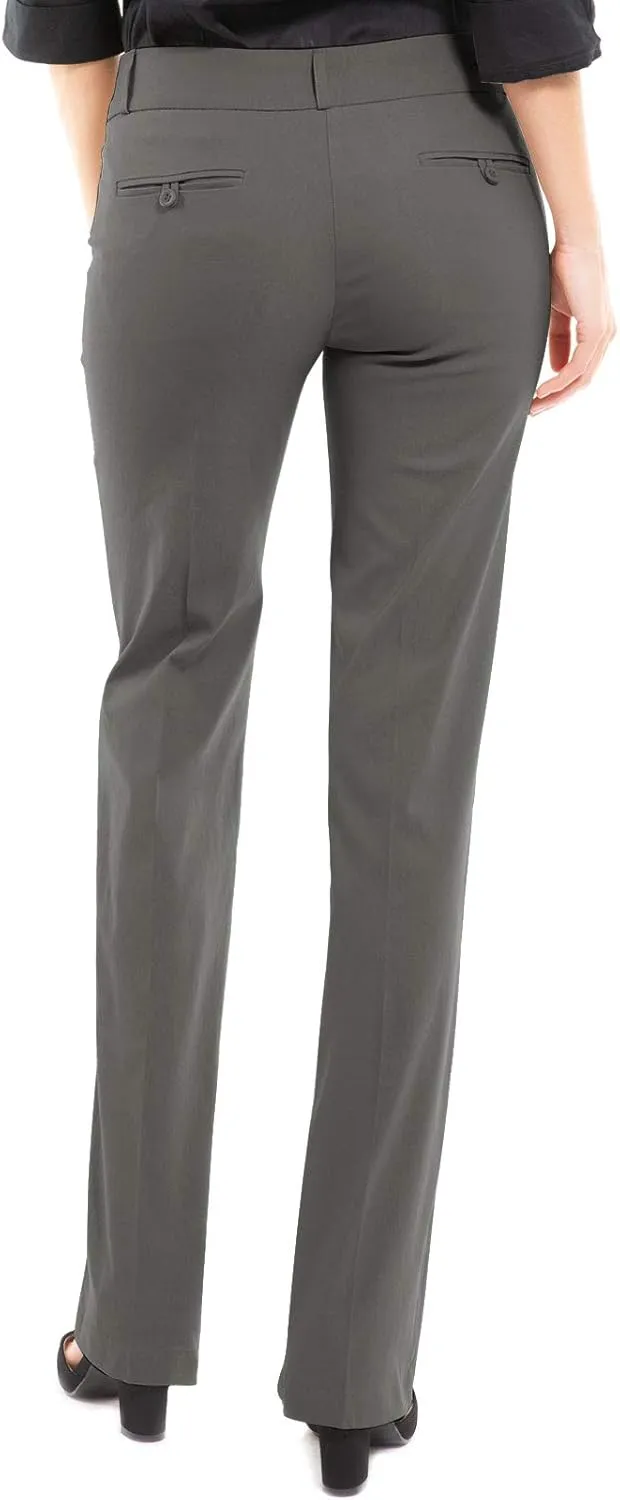 Design by Olivia Women's High Waist Comfy Stretchy Bootcut Trouser Pants