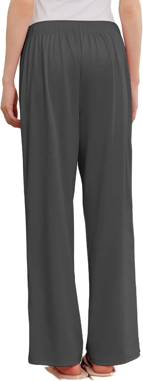 Deyeek Women's Tear Away Pants Side Split Snap Open Bottom Sweatpants Leg Breakaway Post Surgery Pants with Pockets