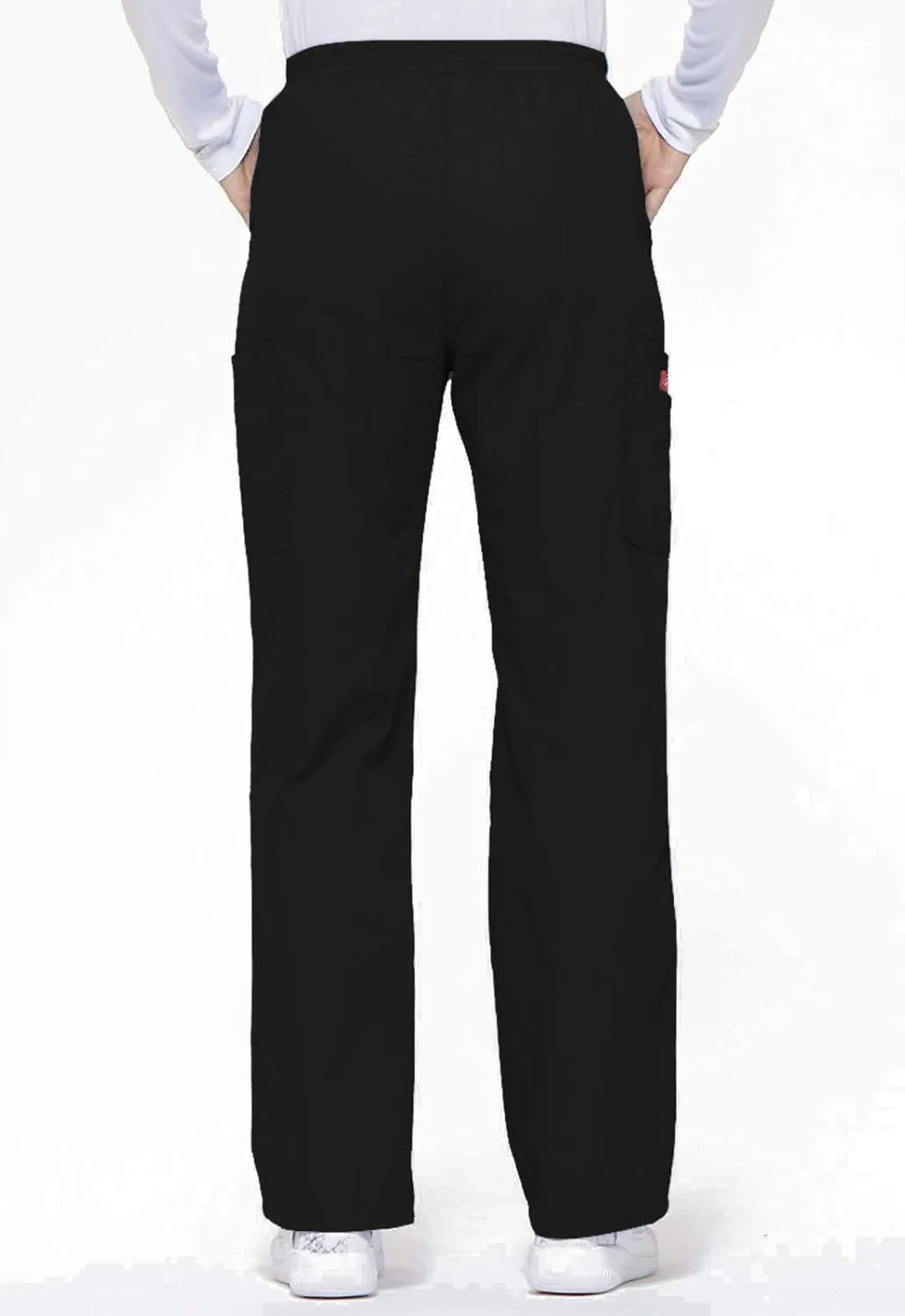 Dickies EDS Signature Scrubs for Women, Elastic Waist Pull-On Cargo Pants for Women in Soft Brushed Poplin 86106