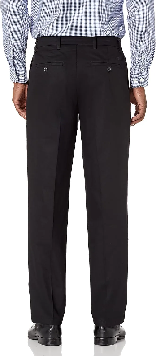 DOCKERS Men's Relaxed Fit Signature Khaki Lux Cotton Stretch Pants-Pleated