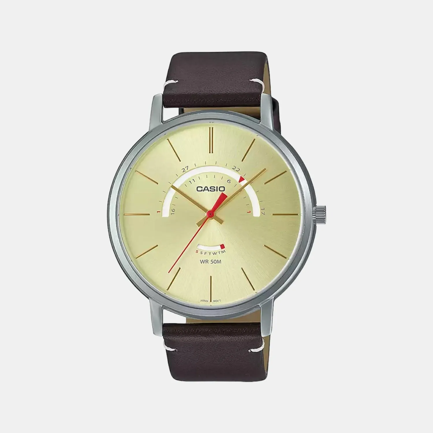 Enticer Men's Analog Leather Watch A1879 - MTP-B105L-9AVDF