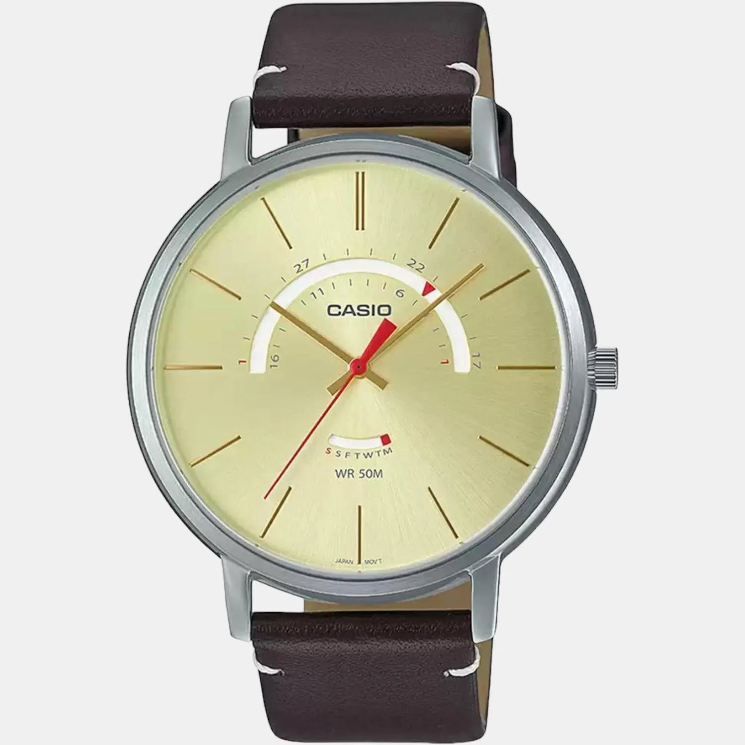 Enticer Men's Analog Leather Watch A1879 - MTP-B105L-9AVDF