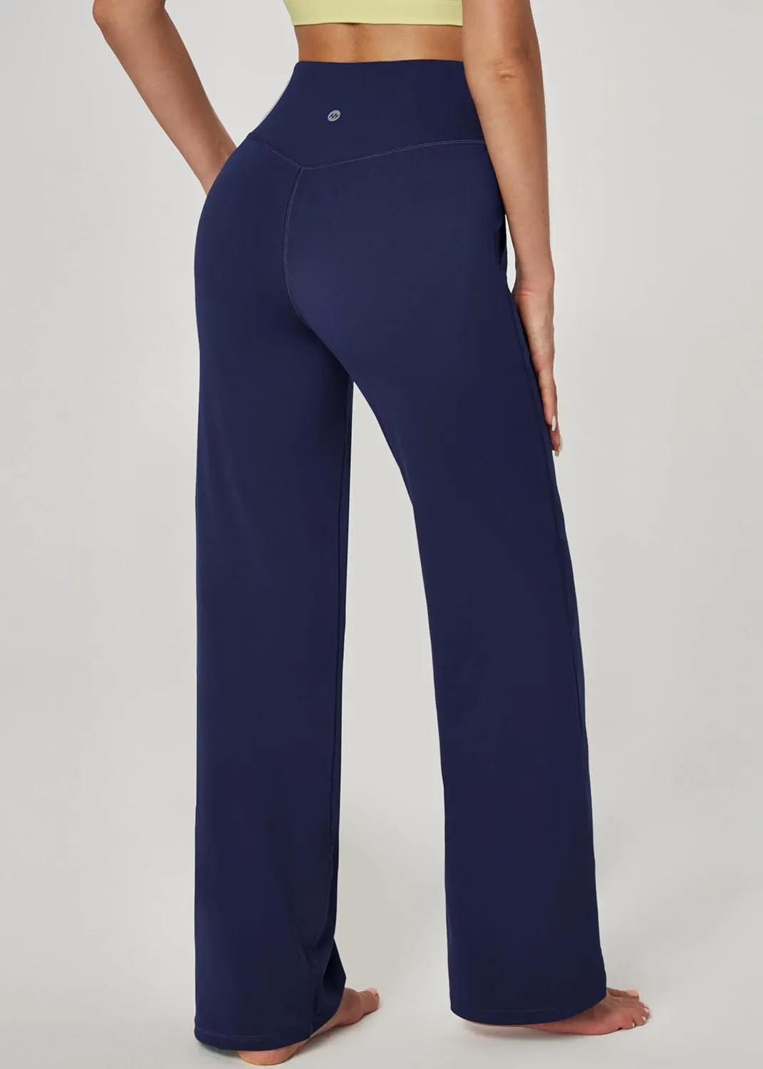 Ewedoos Wide Leg Yoga Pants for Women with Pockets Stretchy Work Dress Pants High Waisted Sweatpants Casual