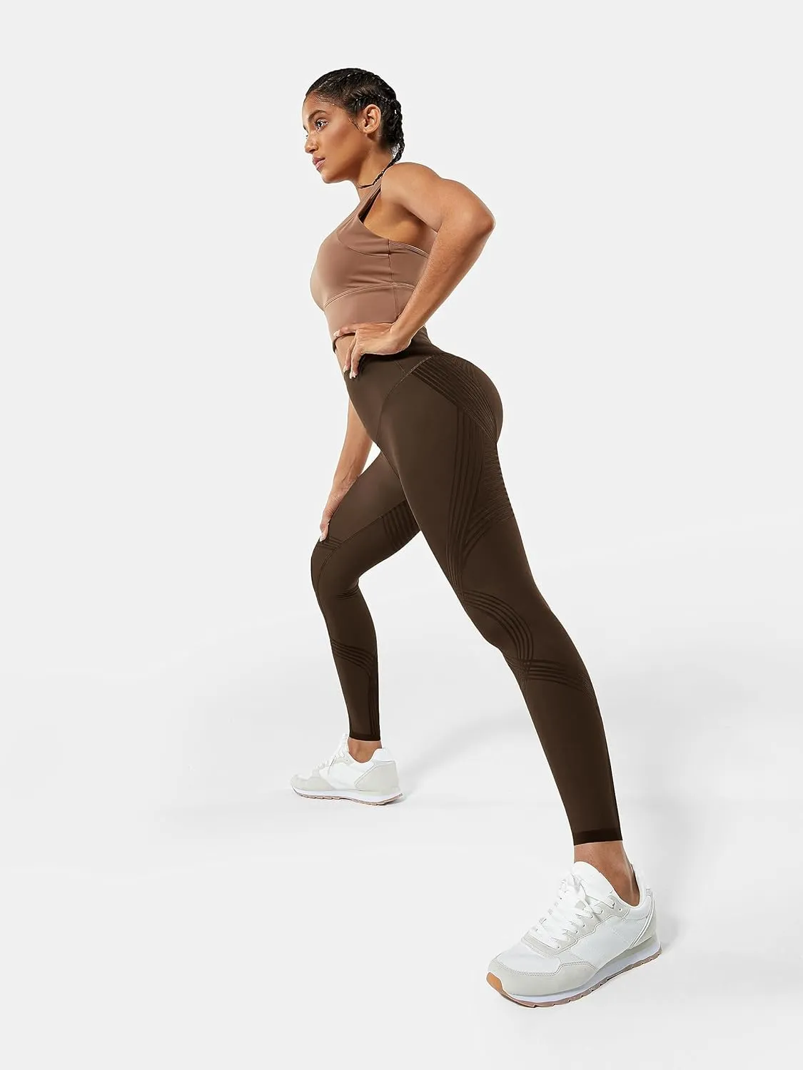 Fanka 7/8 High Waisted Leggings for Women Tummy Control Reversible Wear Body Sculpt Leggings Workout Yoga Pants
