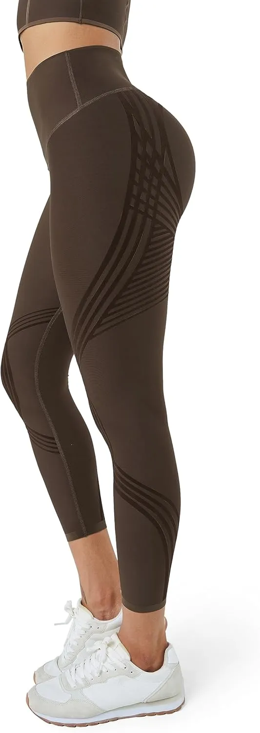 Fanka 7/8 High Waisted Leggings for Women Tummy Control Reversible Wear Body Sculpt Leggings Workout Yoga Pants