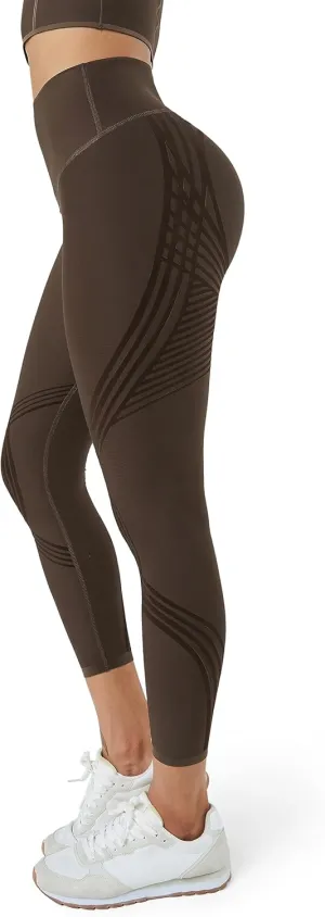 Fanka 7/8 High Waisted Leggings for Women Tummy Control Reversible Wear Body Sculpt Leggings Workout Yoga Pants