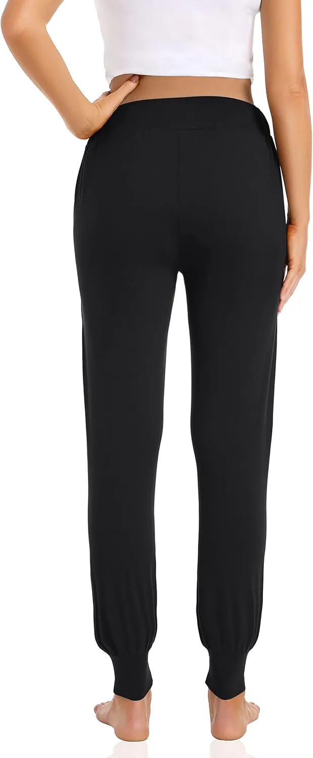 Foucome Women's Maternity Pants Comfy Lounge Workout Leggings Underbelly Stretchy Pregnancy Joggers Sweatpants