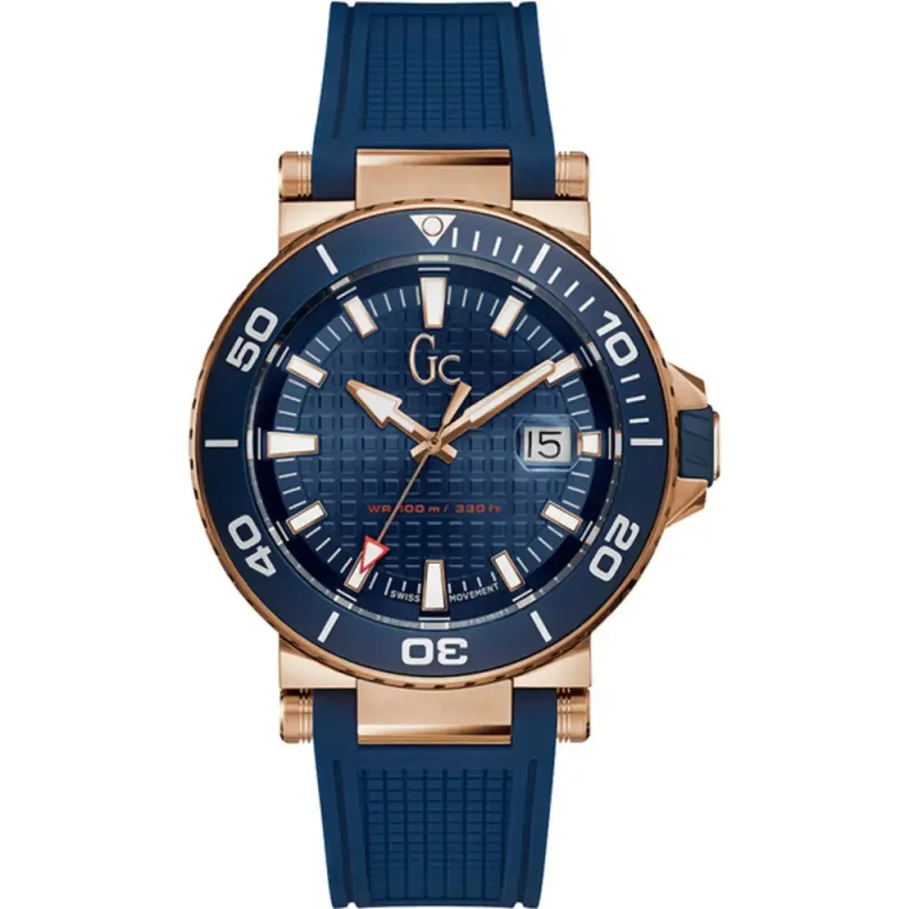 Gc Watches Y36004g7 Mens Quartz Watch Blue 44 Mm