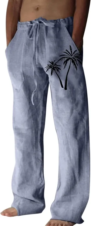 GIERIDUC Men's Jogger Sweatpants Lightweight Mens Long Pants for Swimming Relaxed Sweatpants for Men Slim Tapered Khaki Pants