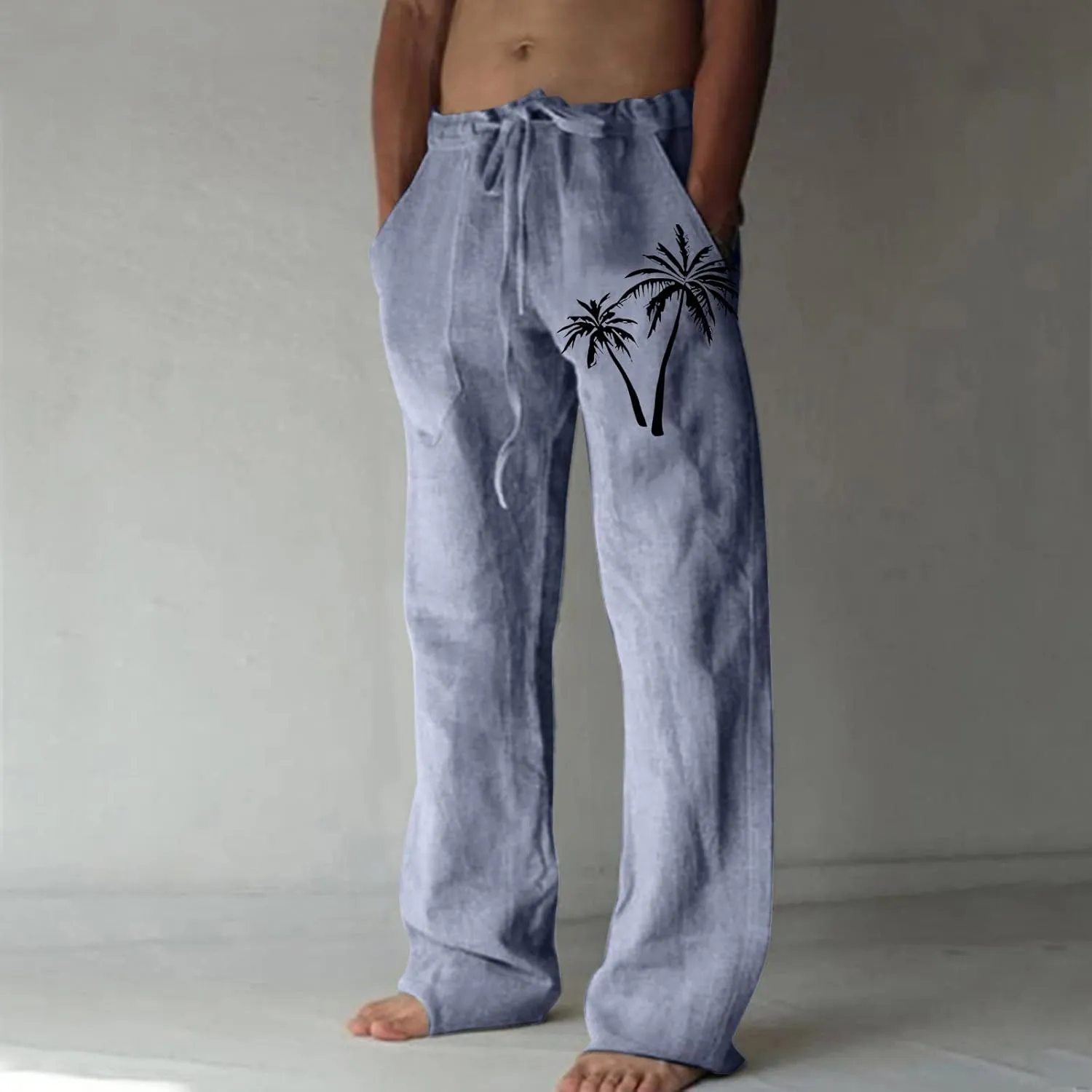 GIERIDUC Men's Jogger Sweatpants Lightweight Mens Long Pants for Swimming Relaxed Sweatpants for Men Slim Tapered Khaki Pants