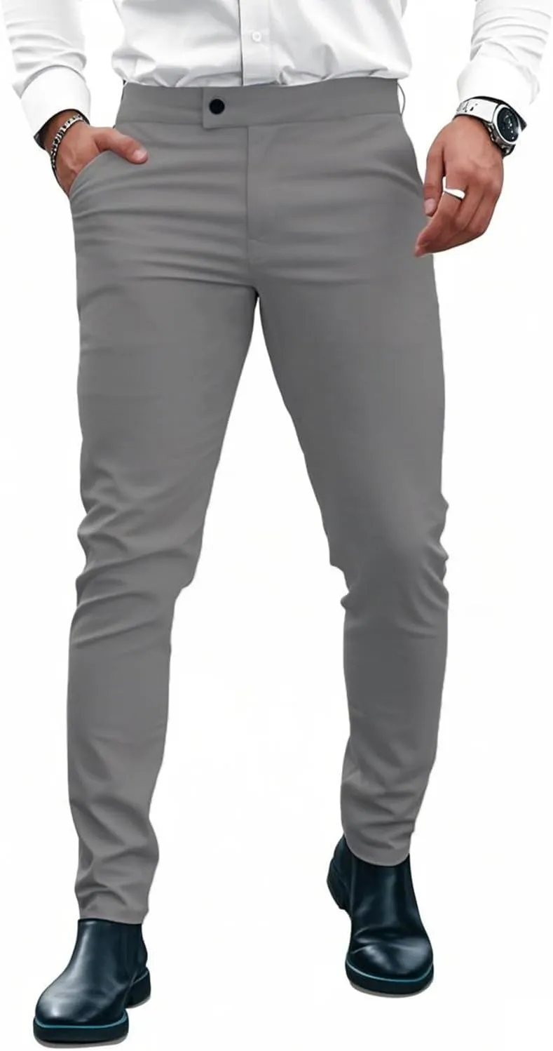 GINGTTO Mens Dress Pants Slim Fit Stretch Formal Pants for Men