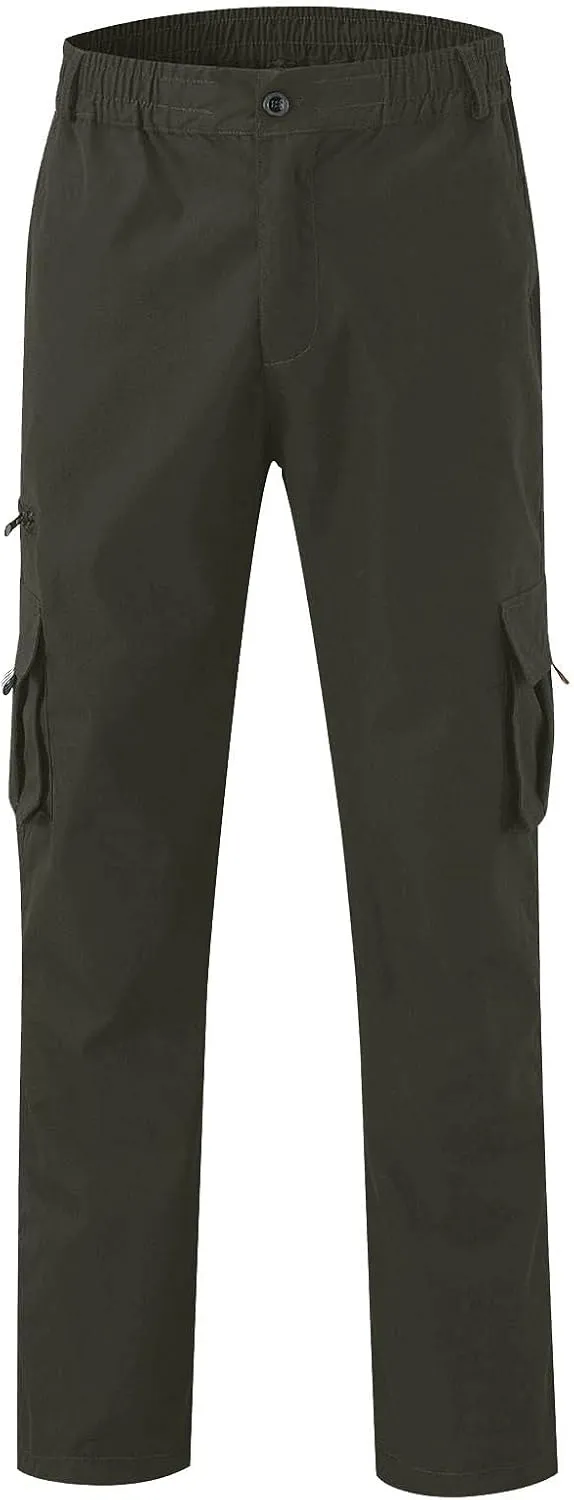 GOFULY Cargo Pants for Men Relaxed Fit Stretch Baggy Sweatpants Multi Pockets Big and Tall Pants Lightweight Trousers Fashion