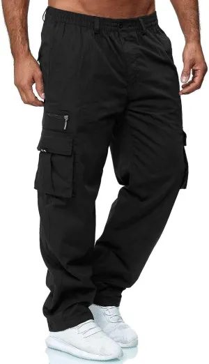 GOFULY Cargo Pants for Men Work Stretch Relaxed Fit Baggy Sweatpants with Pockets Pants Joggers Workout Pants Relaxed Fit