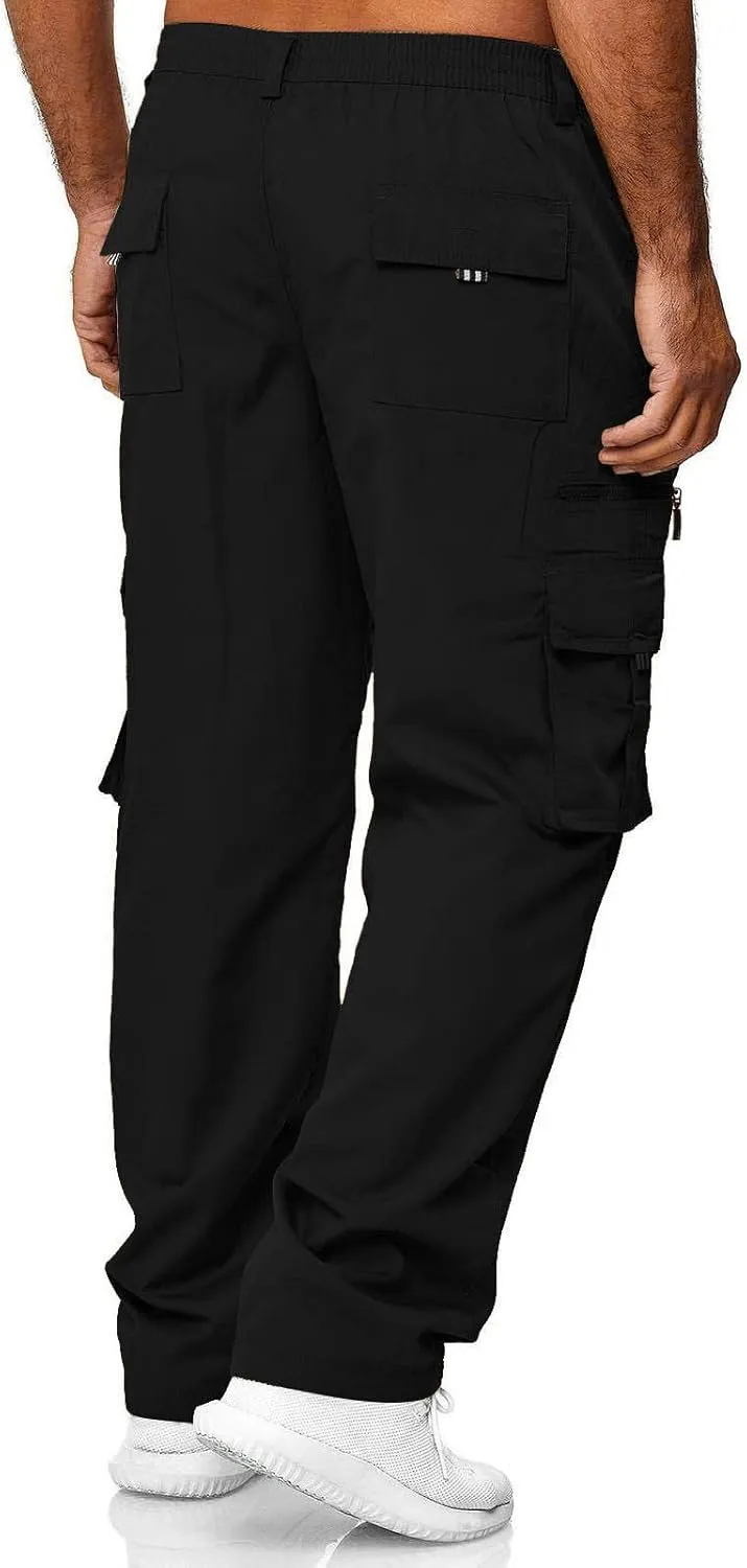 GOFULY Cargo Pants for Men Work Stretch Relaxed Fit Baggy Sweatpants with Pockets Pants Joggers Workout Pants Relaxed Fit