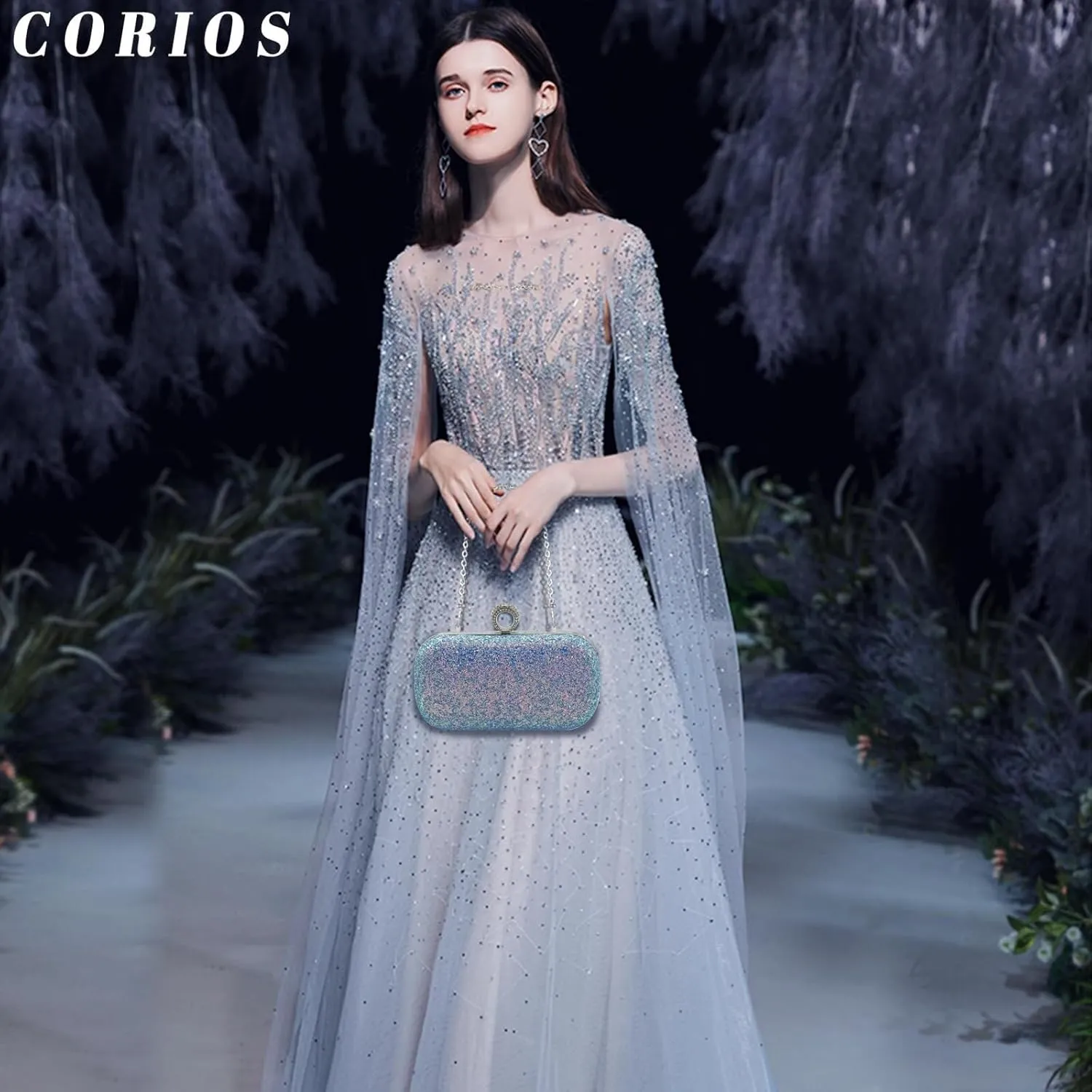 Handbag Bridal Wedding Purse Glitter Shoulder Elegant Crossbody Women Clutch Sequin Evening Ladies Sparkly
