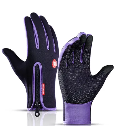 HETE VERKOOP 49%Outdoor Koudebestendige Fleece Anti-slip Volledige vinger Touch Screen Handschoenen