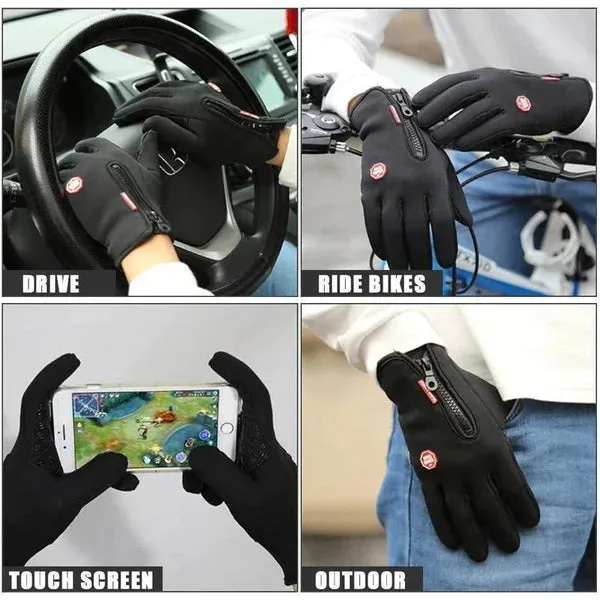 HETE VERKOOP 49%Outdoor Koudebestendige Fleece Anti-slip Volledige vinger Touch Screen Handschoenen