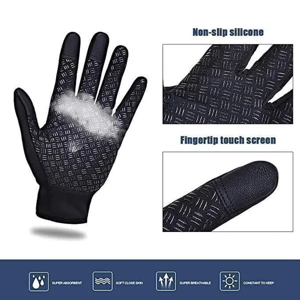 HETE VERKOOP 49%Outdoor Koudebestendige Fleece Anti-slip Volledige vinger Touch Screen Handschoenen