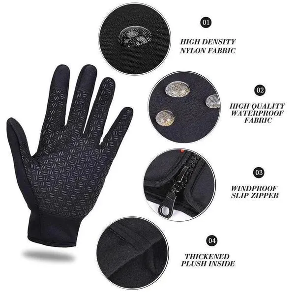HETE VERKOOP 49%Outdoor Koudebestendige Fleece Anti-slip Volledige vinger Touch Screen Handschoenen