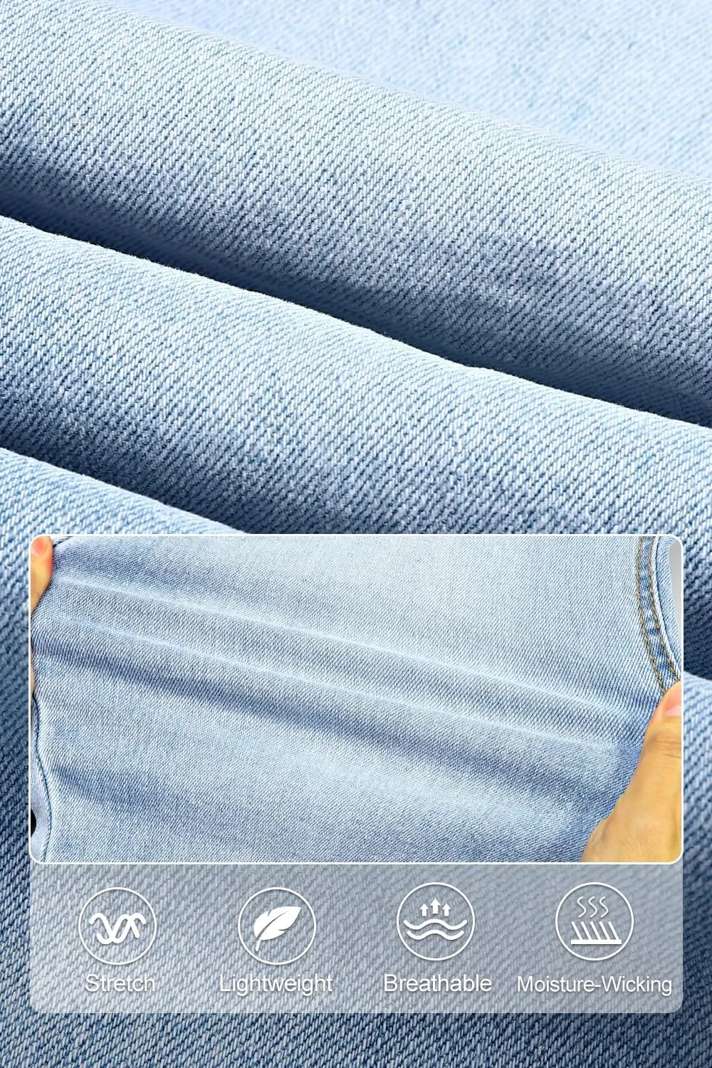 Heyfanee Mens Slim Fit Jeans Skinny Stretchy Denim Pants for Men