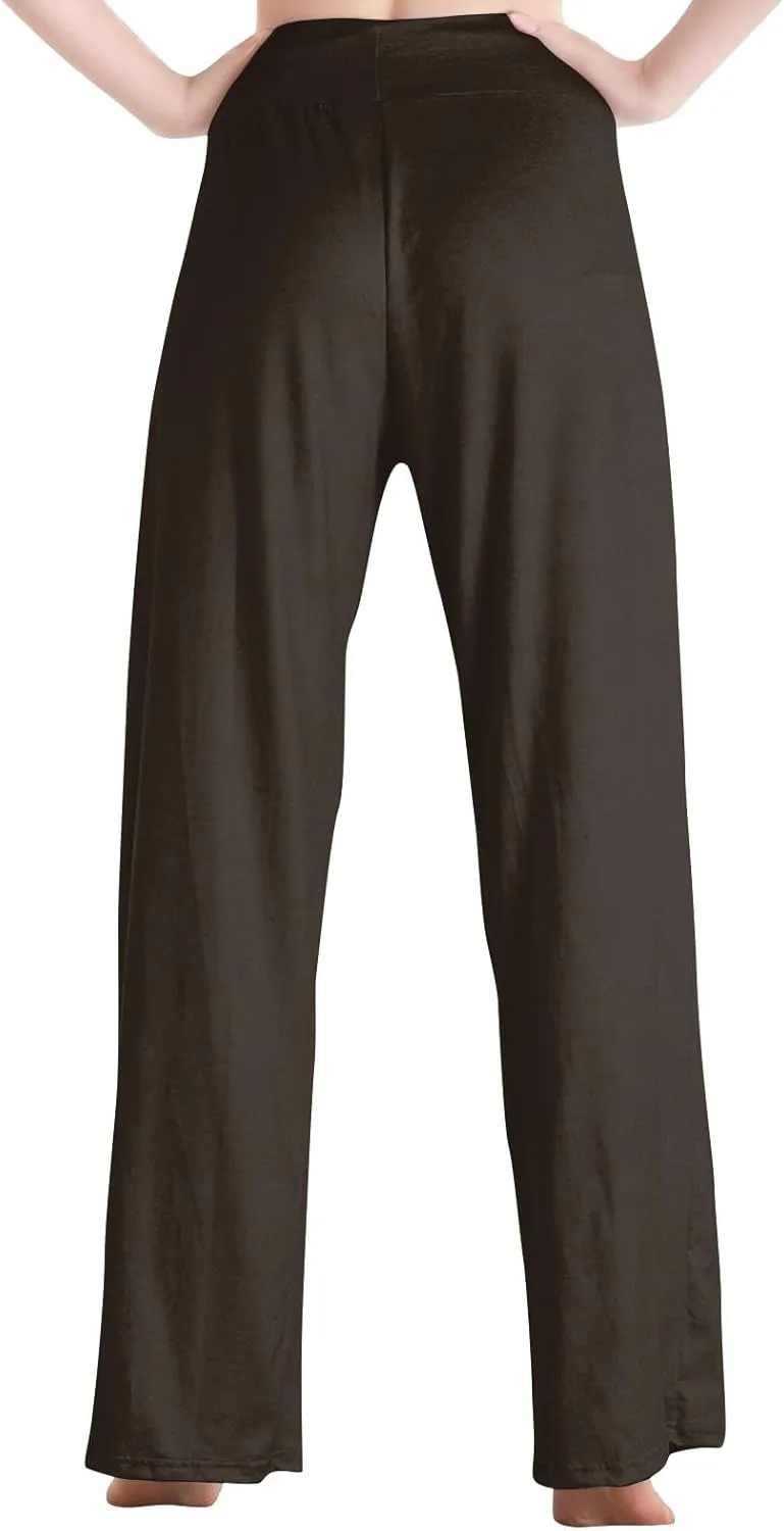 High Waist Wide Leg Sweatpants Women - Stretchy Athletic Adjustable Drawstring Loose Fit Lounge Pants with Pockets