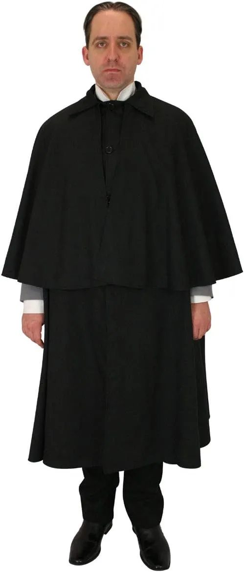 Historical Emporium Men's 100% Cotton Inverness Dress Cape