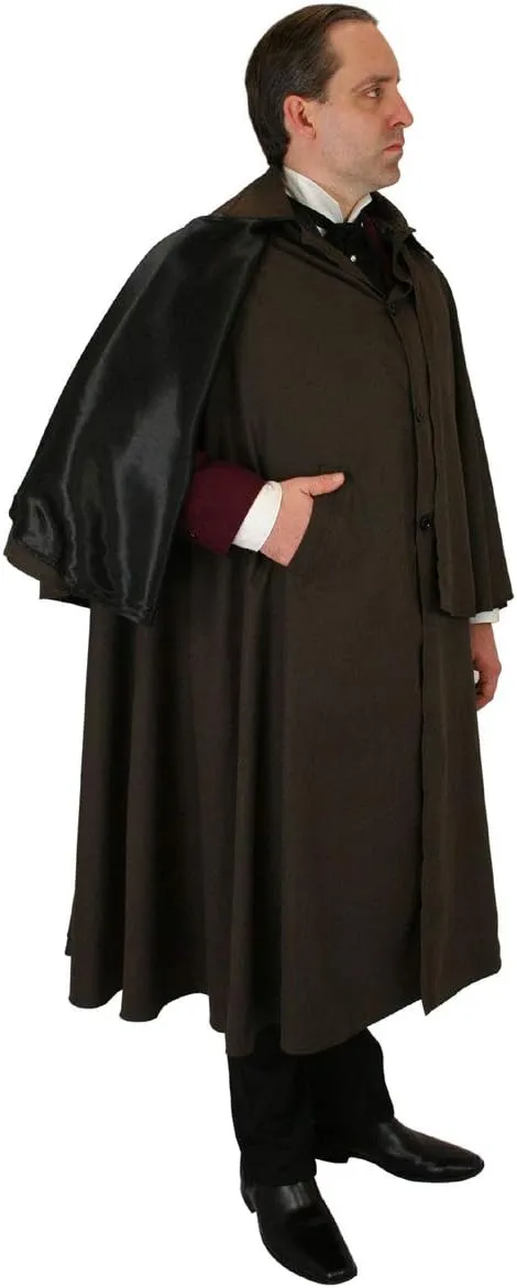 Historical Emporium Men's 100% Cotton Inverness Dress Cape