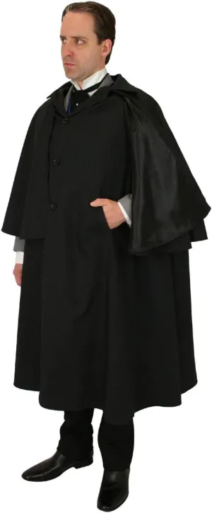 Historical Emporium Men's 100% Cotton Inverness Dress Cape