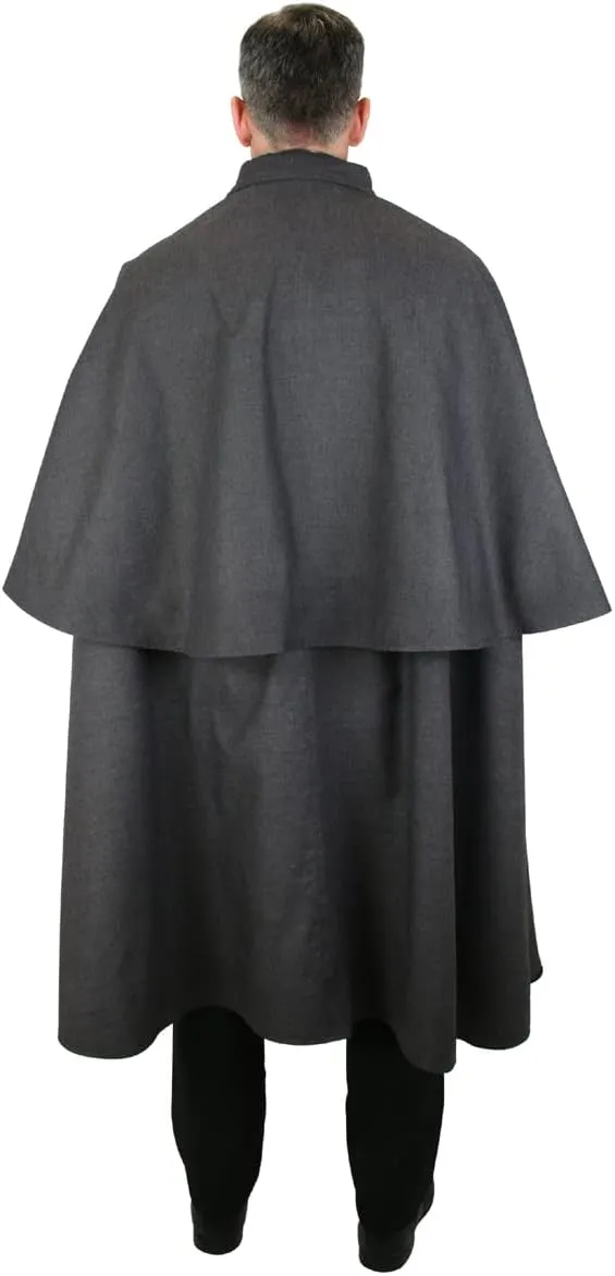 Historical Emporium Men's 100% Cotton Inverness Dress Cape