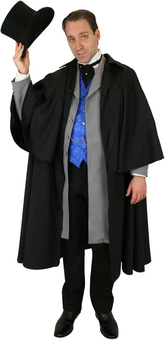 Historical Emporium Men's 100% Cotton Inverness Dress Cape