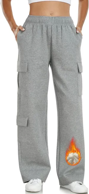 Inno 28" 31" 34" 36" Womens Cargo Sweatpants Y2K Casual Baggy Wide Leg Pants Cotton Jogger Fashion 2025 Trendy