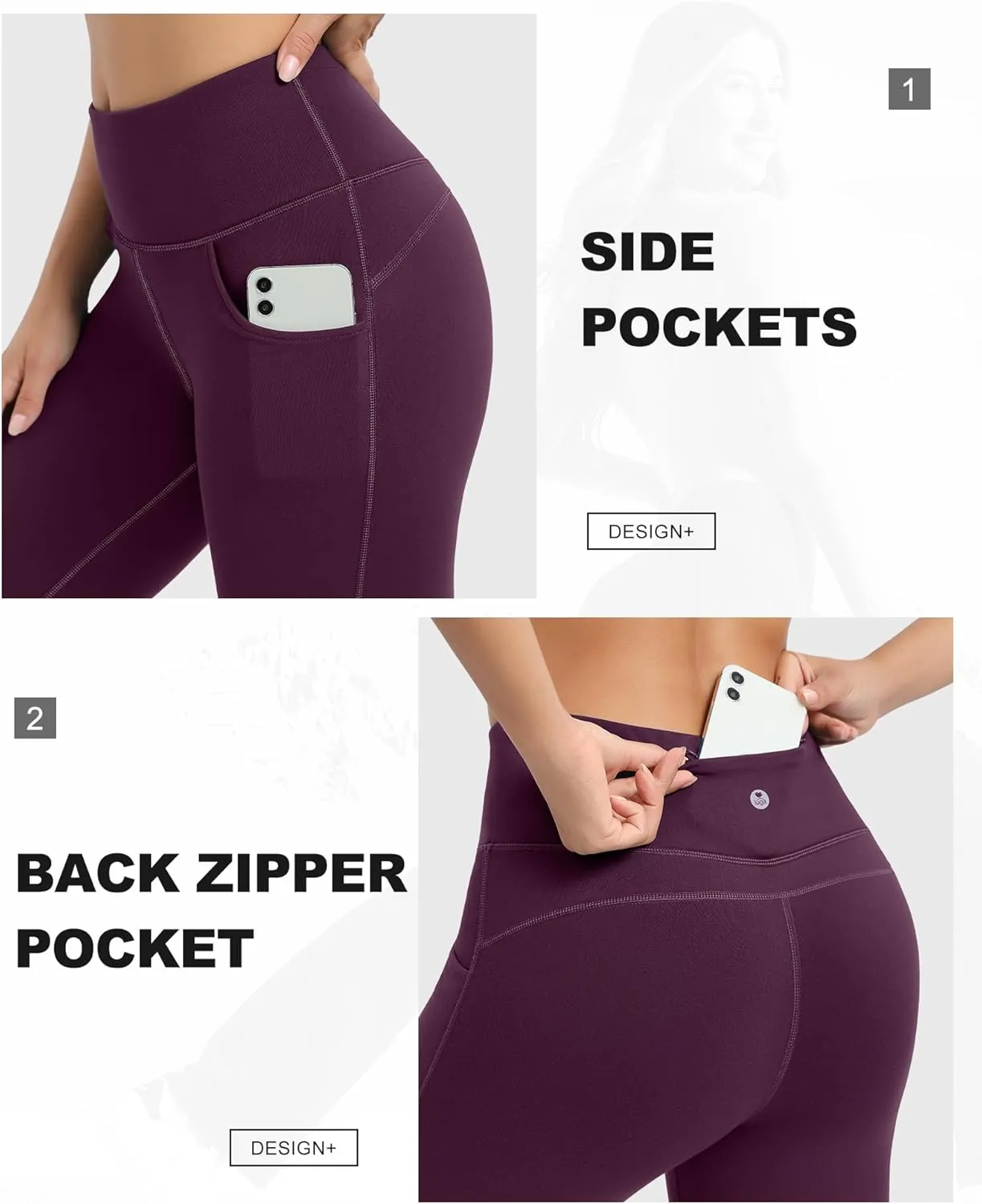 IUGA Fleece Lined Bootcut Yoga Pants with Pockets for Women Thermal Bootleg Pants Winter Workout Flare Leggings