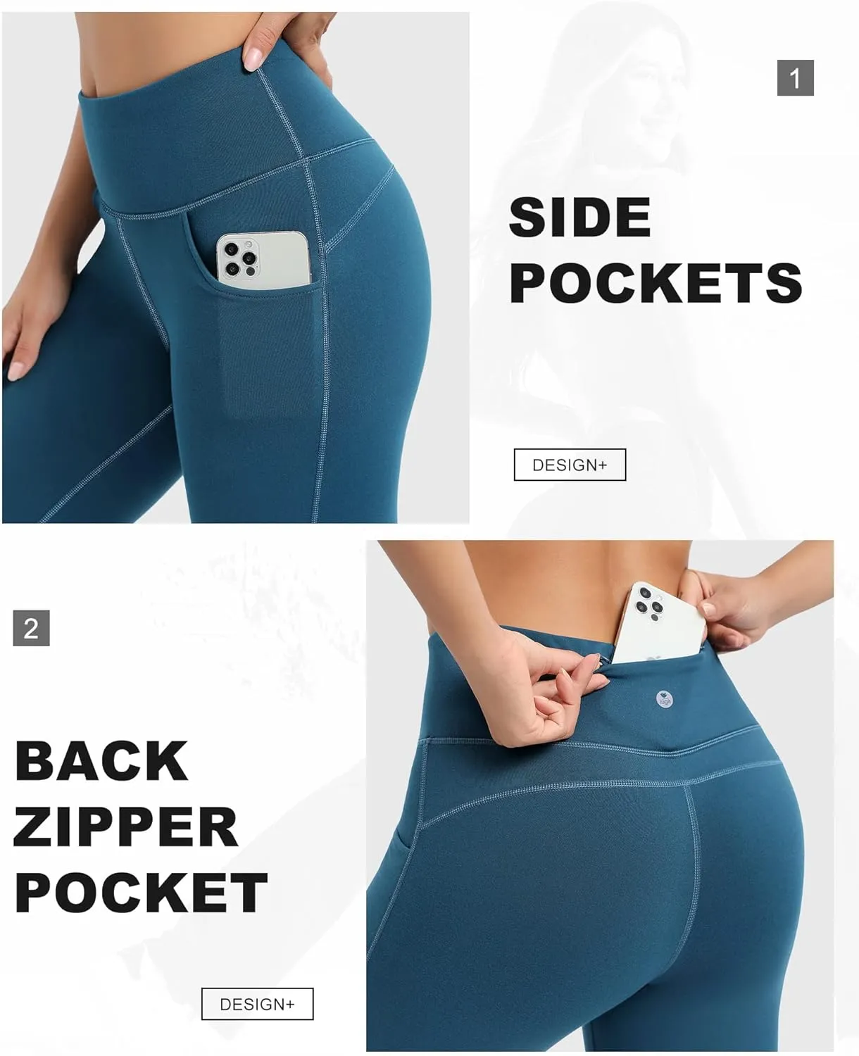 IUGA Fleece Lined Bootcut Yoga Pants with Pockets for Women Thermal Bootleg Pants Winter Workout Flare Leggings