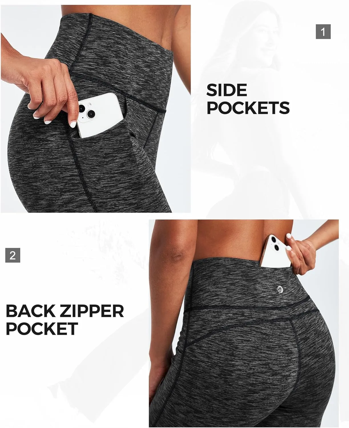 IUGA Fleece Lined Bootcut Yoga Pants with Pockets for Women Thermal Bootleg Pants Winter Workout Flare Leggings