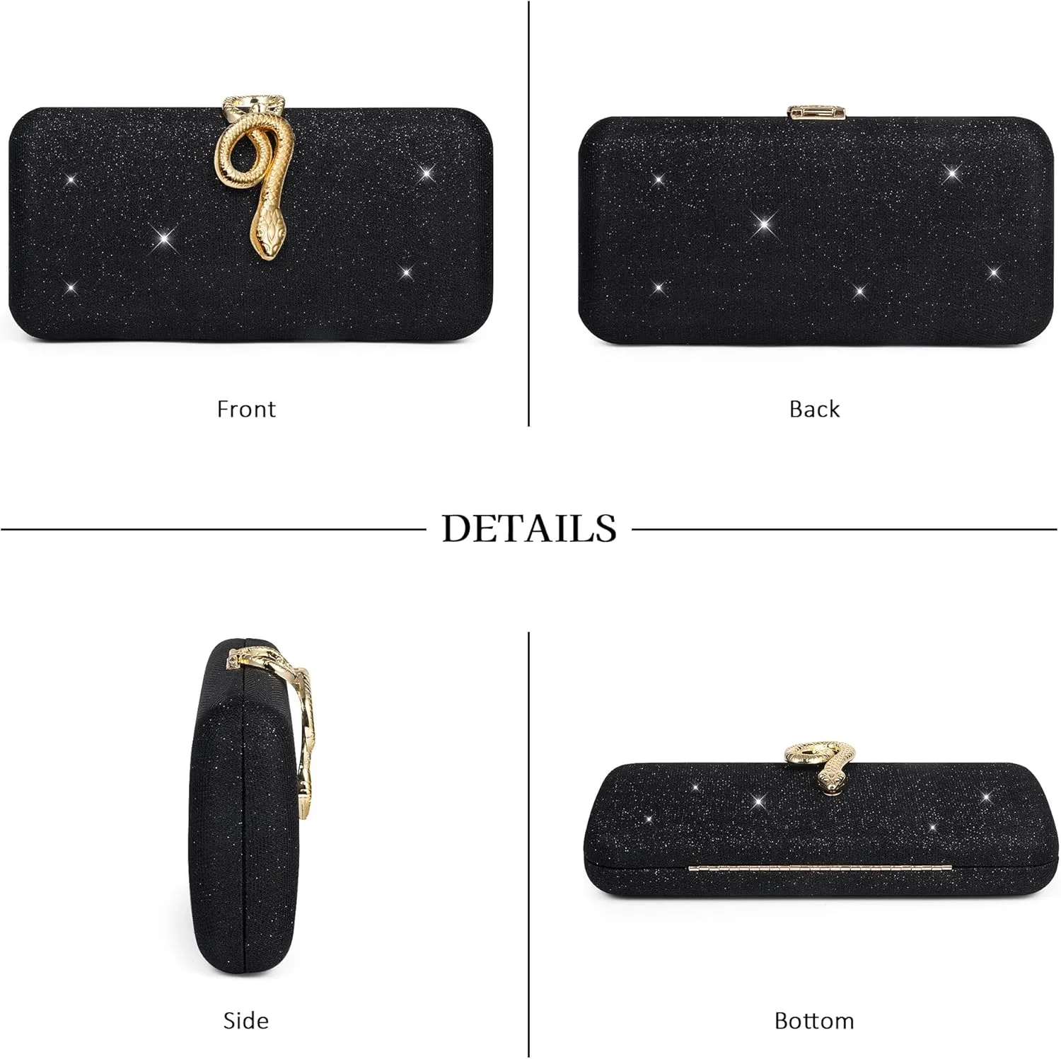 jessie Womens Evening Bags Formal Bridal Wedding Small Clutches Purses Crossbody Prom Cocktail Party Handbags